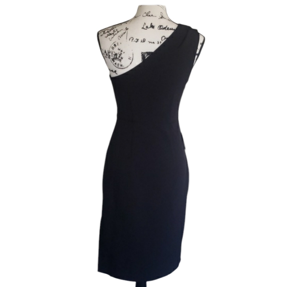 Express Elegant Black One-Shoulder Dress Size 2 New - Picture 4 of 6